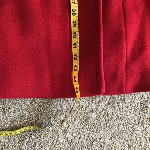 Bromleigh Lorendale Swing CoatWomens Solid Red Front Button With Pockets VTG - Picture 11 of 13